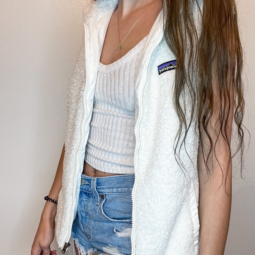 BIRCH WHITE LOS GATOS FLEECE PATAGONIA WINTER VEST